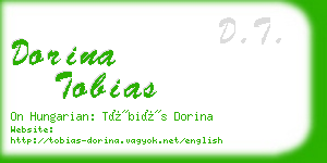 dorina tobias business card